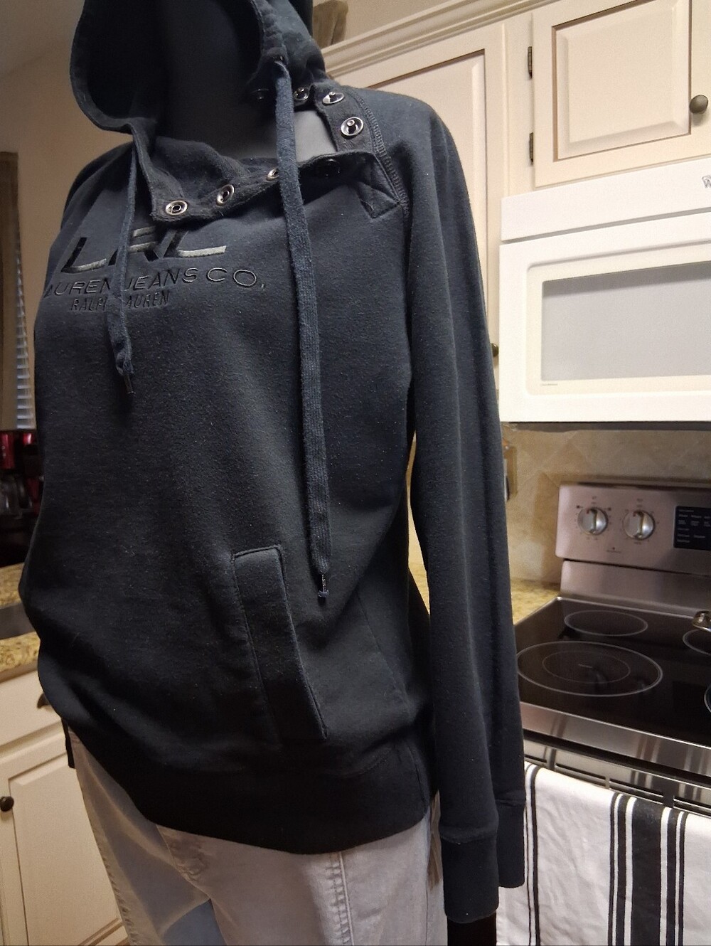 Ralph Lauren Black Long Sleeve Pullover Jersey